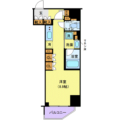 マンスリーリブマックス浜松町・芝公園デザイン■『26平米』【独立洗面・浴室乾燥付】≪プレミアムシリーズ≫